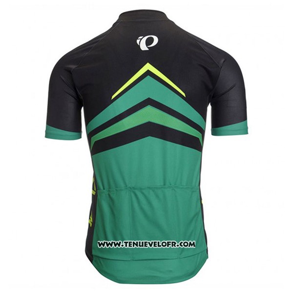 2017 Maillot Ciclismo Pearl Izumi Noir et Vert Manches Courtes et Cuissard